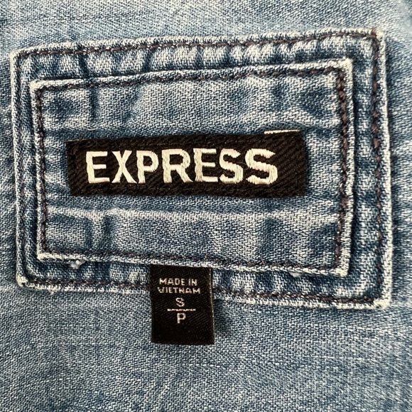 Express Long Sleeve Jean Shirt Size Small Women’s - Picture 2 of 4